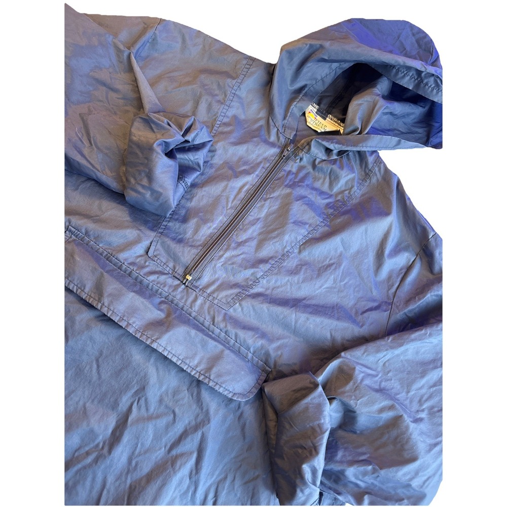 Vintage 70s FIELD AND STREAM Anorak Windbreaker Navy Men's LARGE